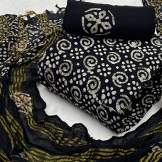 Batik dress material in black