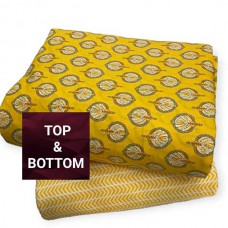 Jaipur cotton material with yellow print