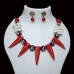 Necklace with shells & acrylic beads