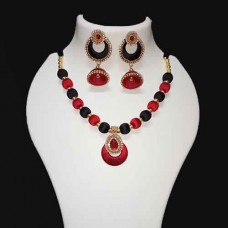 Red & black silk thread jewellery