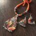 Women's fabric Jewellery with tussar silk pendant