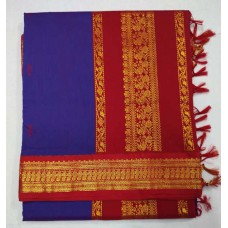 Kalyani cotton in Dark purple & red