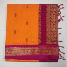 Kalyani cotton in Orange & Rani pink