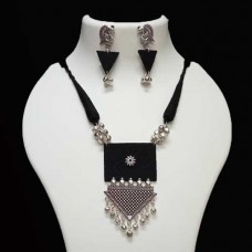 Black khan fabric jewellery