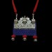 Royal blue khun fabric jewellery