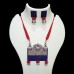 Royal blue khun fabric jewellery