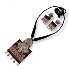 Khan Jewellery with oxidise durga maata pendant