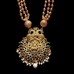 Khan fabric jewellery created from green khun fabric & temple jewellery