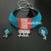 Khan choker necklace set in morpankh colour