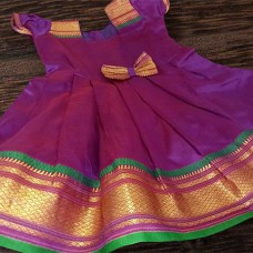 Violet paithani border frock