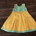 Newborn traditional frock in Mango & mint brocade 