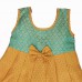 Newborn frocks in Mango & mint brocade 