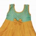 Newborn frocks in Mango & mint brocade 