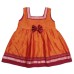 Mustard  khun frock with maroon border