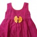 Rani khun fabric frock with mustard border