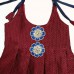 Maroon khan baby frock