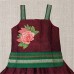 Maroon-green khan fabric skirt tops