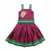 Rani-green khun fabric Skirt top