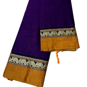 Narayanpet saree in Dark Violet colour