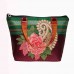 Maroon khun purse with acrylic handles