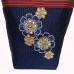 Royal blue khun fabric handbag