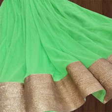 Womens Green net ghagra