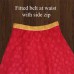 Women Red Cotton Chanderi skirt