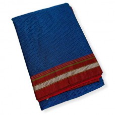 Royal blue/reddish maroon khun saree