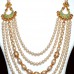 Layered Pearl necklace with a touch of mint