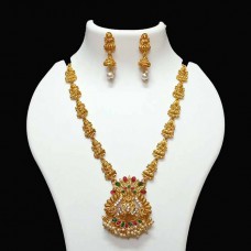 Temple Jewellery with Maata laxmi pendant