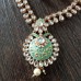 Kundan necklace & earrings set with a touch of mint