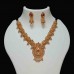 Golden necklace set with rani stone