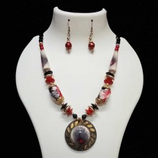 Western Jewellery with shaded black-red beads