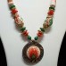 Western Jewellery with green orange shaded beads