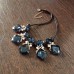 Western jewellery with chunky navy blue stones