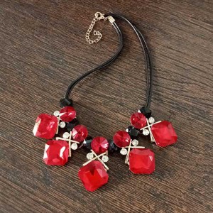 Western everyday jewellery with chunky red stones